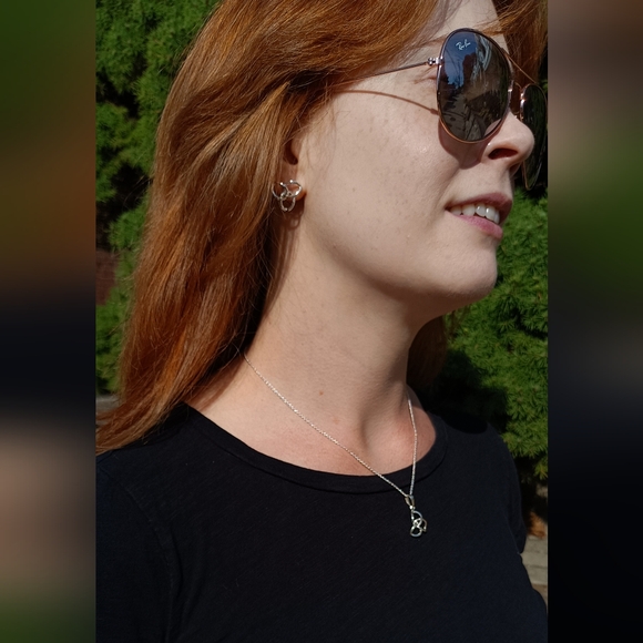 925 Sterling Silver Loop Statement Necklace – Delicate Gift for Her - Picture 3 of 9